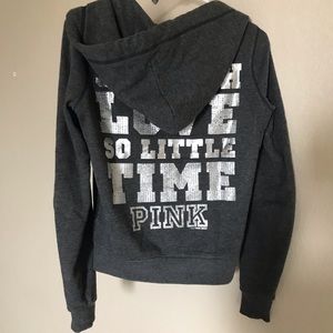 Victoria’s Secret bling hoodie grey size XS